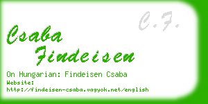 csaba findeisen business card